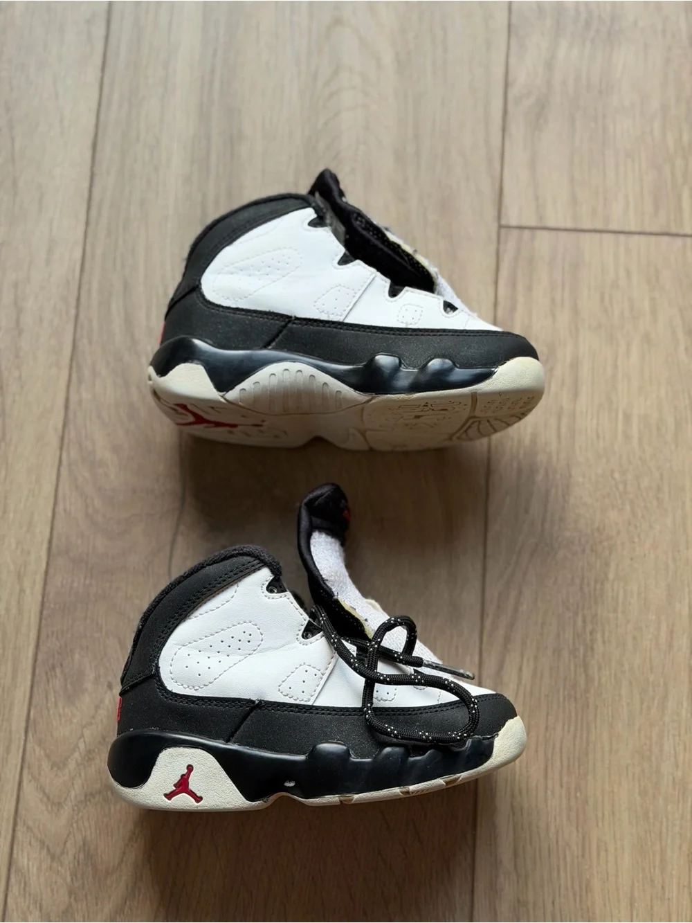 Jordan Kids Black White and Red Basketball Sneakers